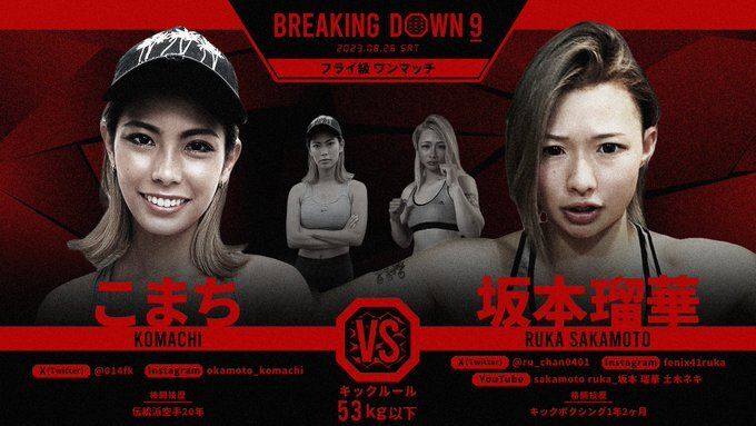 ブレイキングダウン9のオッズ (こまち  vs. 坂本瑠香 (土木ネキ))